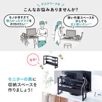 サンワサプライ モニター裏収納ラック(幅48.2cm) MR-STN1BK 1台（直送品）