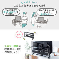 サンワサプライ モニター裏収納ラック（幅60cm） MR-STN2BK 1台（直送品）