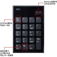 サンワサプライ 静音ワイヤレステンキーマウスセット NT-WL23SETBK 1個（直送品）