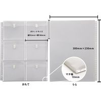 ライオン事務器 ポッケde整理 A4 マチ付 30穴 NP-6M 14734 1セット(6枚:2枚×3)