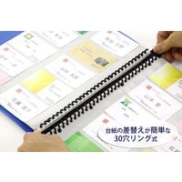 ライオン事務器 名刺ホルダー A4S 適正収容枚数300枚 MH-300R 青(ブルー) 16048 1冊（直送品）