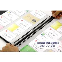 ライオン事務器 名刺ホルダー A4S 適正収容枚数300枚 MH-300R 黒(ブラック) 16049 1冊