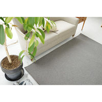 スミノエ コンシェルジュ ウールスコット プレーン 防炎 ラグ WS107 2000×2000mm ブルーグレー 1枚（直送品）