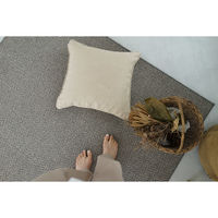 スミノエ コンシェルジュ ウールスコット ヘリンボーン 防炎 ラグ WS201 3000×3000mm グレー 1枚（直送品）