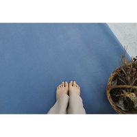 スミノエ コンシェルジュ WOOL REX 防炎 ラグ ウールレックス WR32 3500×3500mm マリンブルー 1枚（直送品）