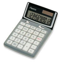 アスカ ボタンカバーつき電卓 ブラック C1216BK 2個