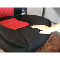 【軒先渡し】ヤマソロ レヴェリー　オフィスチェアー　BK/RD 42-517 1脚（直送品）