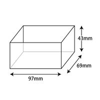 アックスコーポレーション アクリル小物ケース 約幅9.7×奥行6.9×高さ4.3cm 2019 2個