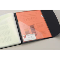 ライオン事務器 ホルダー用ブック〈ビジカル〉 A4S 4ポケット レッド(赤) HB-313B 12970 1セット(5冊)（直送品）