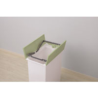 リス 抗菌 棚下で使えるペダルダストボックス45L ニーナカラー グリーン 1個 オリジナル 左右両開き 幅270×奥行425×高さ480mm オリジナル