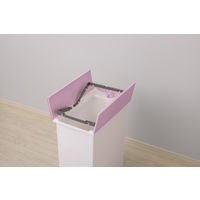 リス 抗菌 棚下で使えるペダルダストボックス45L ニーナカラー ピンク 1個 オリジナル ゴミ箱 日本製 幅270×奥行425×高さ480mm オリジナル