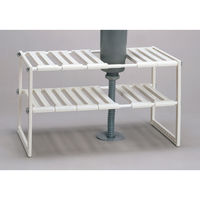 伸晃 シンク下フリーラックワイド 伸縮タイプ ホワイト KW2-EX 1個