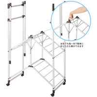 ベストコ かる~い折りたたみ ワンタッチランドリーラック ブラウン ND-9133 1個（直送品）