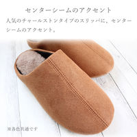 ストロング ふかふか軽いボアルームスリッパ Mサイズ アイボリー 1足 48-3-050（直送品）