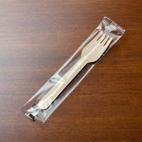 今村紙工 木製フォーク OP完封 155mm  1袋（100本入）