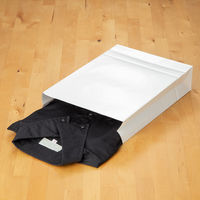 「現場のチカラ」 スーパーバッグ 宅配袋（紙製）ラミネート加工 白 特小（60サイズ対応） 封かんシール付 1パック（100枚入）  オリジナル