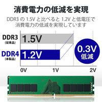 増設メモリ デスクトップ用 DDR4-3200 PC4-25600 16GB DIMM EW3200-16G/RO エレコム 1個