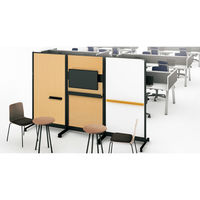 プラス ディスプレイパーティション 木目 幅950×奥行560×高さ1840mm WBC-D-0918MMK 1台（直送品）