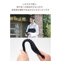 カメラストラップ 首掛け/肩掛け/たすき掛け チェキ instax ロープ編み ブラック IC-STSDKNBK エレコム 1個（直送品）
