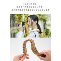 カメラストラップ 首掛け/肩掛け/たすき掛け チェキ instax ロープ編み ブラウン IC-STSDKNBR エレコム 1個（直送品）