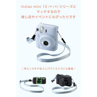 カメラストラップ 首掛け / 肩掛け / たすき掛け チェキ instax ブルー IC-STSDM12BU エレコム 1個（直送品）
