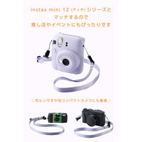 カメラストラップ 首掛け / 肩掛け / たすき掛け チェキ instax パープル IC-STSDM12PU エレコム 1個（直送品）