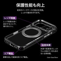 iPhone 17 Pro Max 360度回転スタンド付き超透明ハードケース   クリア/ブラック（直送品）