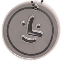 (らこれキッズ)KIDSくん顔リフレクター ブラック 反射板 LAKOLE/ラコレ