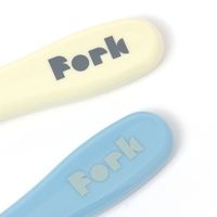 (らこれキッズ)カラーハンドルフォーク ペールブルー LAKOLE/ラコレ