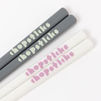 (らこれキッズ)ブロックロゴ箸セット アイボリー LAKOLE/ラコレ