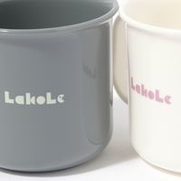(らこれキッズ)ブロックロゴカップ チャコール マグカップ LAKOLE/ラコレ
