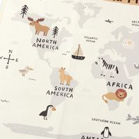(らこれキッズ)世界地図ラグ アニマル LAKOLE/ラコレ