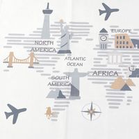 (らこれキッズ)世界地図ラグ シンボル LAKOLE/ラコレ