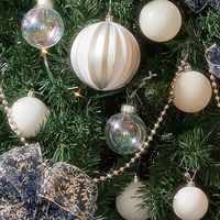 ストア・エキスプレス ウッドポットクリスマスツリーセット ブルーシルバー 高さ210×幅112cm 8736-1848 1セット（直送品）