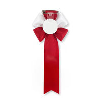 YONEOKA RIBBON リボン記章 (胸章 徽章) 五方 goho-10-red 1セット(10個)（直送品）