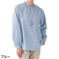 ディーエーピーネットワーク シャーリング衿ブラウス ブルー L W0182166322 1着（直送品）