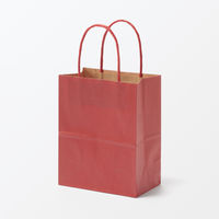 無印良品 紙袋 大 赤 ３枚 約幅１３．５×奥行８×高さ１７ ｃｍ 1セット（1個（3枚入）×2） 良品計画