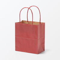 無印良品 紙袋 小 赤 ３枚 約幅１２×奥行７×高さ１３．５ ｃｍ 1セット（1個（3枚入）×2） 良品計画