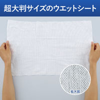 ウェットティッシュ アルコール 雑巾のように使える 超大判ウェットシート アルコール 1セット（1パック（20枚入）×6）コクヨ