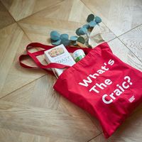 ショッピングトート(PUDDING BEFORE DINNER) レッド studio CLIP