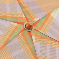 晴雨兼用 ビッグタータンチェックミニ傘 オレンジ studio CLIP