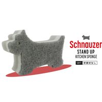 キッチンスポンジ ソフト グレー 犬 研磨材なし 抗菌 日本製 1セット（1個×5）オーエ