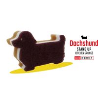 キッチンスポンジ ハード ブラウン 犬 研磨材付き 抗菌 日本製 1セット（1個×5）オーエ