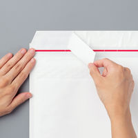 クッション封筒 ポップクッション ネコポスサイズ用 白 開封テープ付き 1セット（50枚：10枚入×5パック） ユニオンキャップ