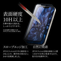 MSソリューションズ iPhone 13ProMaxガラスフィルム 全画面 ソフトフレーム BLカット LP-IL21FGSB 1個