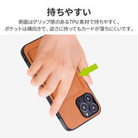 MSソリューションズ iPhone 13 ProMax ポケット兼スタンド付PUレザーケース キャメル LP-IL21SHCCM 1個