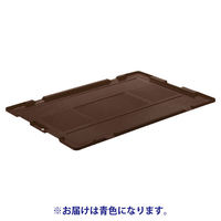 アスクル「現場のチカラ」　扉付き折りたたみコンテナセット　75L　長辺扉付き　青色  オリジナル