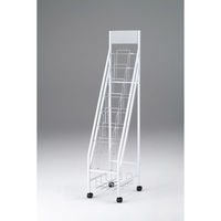 林製作所 キャスター&掲示パネル付きパンフレットスタンド1列 YS-42 1台