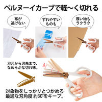 プラス はさみ フィットカットカーブプレミアムチタン アイボリー 35720 1本