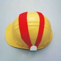 エスコ 90x310mm ヘルメット用バンド(赤) EA983RH-1 1セット(5個)（直送品）